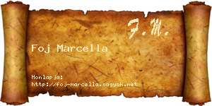Foj Marcella névjegykártya